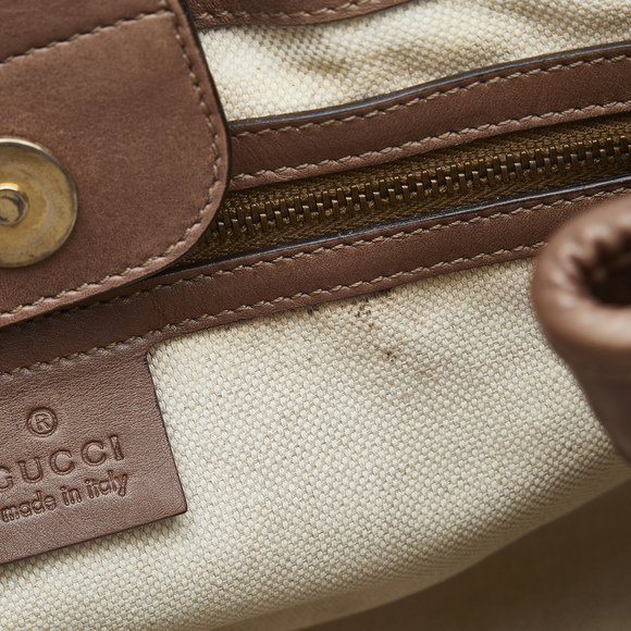 Pre-Loved Gucci Leather Running Tote Bag - Picture 10 of 12